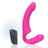 Розовый безремневой страпон Straples Strap-On Dildo - Erokay - купить с доставкой в Смоленске