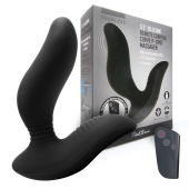 Черный вибромассажер простаты 3,5’’ Remote Control Curve P-spot Massager - 12 см. - Erokay - в Смоленске купить с доставкой
