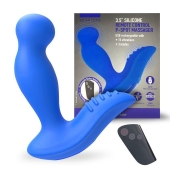 Синий вибромассажер простаты 3,5’’ Remote Control P-spot Massager - 12,5 см. - Erokay - в Смоленске купить с доставкой