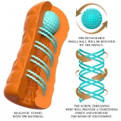 Оранжевый мастурбатор Victoria - Baile - в Смоленске купить с доставкой