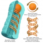 Аквамариновый мастурбатор Victoria - Baile - в Смоленске купить с доставкой