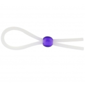 Прозрачное лассо с фиолетовой бусиной SILICONE COCK RING WITH BEAD LAVENDER - NMC - в Смоленске купить с доставкой