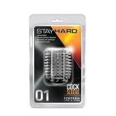 Прозрачная насадка с шипами STAY HARD COCK SLEEVE 01 CLEAR - Blush Novelties - в Смоленске купить с доставкой