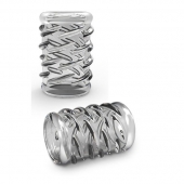 Прозрачная насадка с объёмными чёрточками STAY HARD COCK SLEEVE 06 CLEAR - Blush Novelties - в Смоленске купить с доставкой