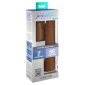 Коричневая насадка на член 2  Silicone X-tension - 20,3 см. - Pipedream - в Смоленске купить с доставкой