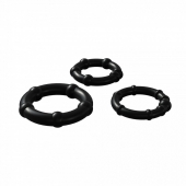 Набор из 3 черных эрекционных колец Babooom Ring Set - Adrien Lastic - в Смоленске купить с доставкой