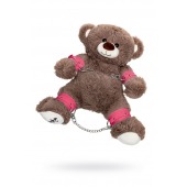 Бондажный набор: бурый мишка с розовыми оковами и наручниками - Pecado - купить с доставкой в Смоленске