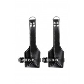 Черные подвесы с белой строчкой - Pecado - купить с доставкой в Смоленске