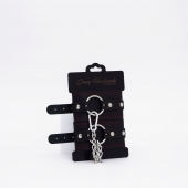 Черно-красные кожаные оковы - Crazy Handmade - купить с доставкой в Смоленске