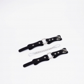 Черные кожаные наручники с кольцом - Crazy Handmade - купить с доставкой в Смоленске