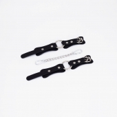 Черные кожаные наручники с кольцом - Crazy Handmade - купить с доставкой в Смоленске