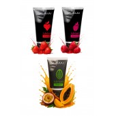 Набор из 3 съедобных лубрикантов JUJU (клубника, малина, тропические фрукты) - JuJu - купить с доставкой в Смоленске
