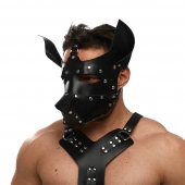 Черная кожаная маска «Собака» - Crazy Handmade - купить с доставкой в Смоленске