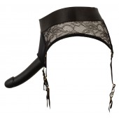 Черный женский страпон Strap-on Set: трусики и насадка - Orion - купить с доставкой в Смоленске