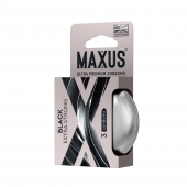 Черные утолщенные презервативы MAXUS Extra Strong с железным кейсом - 3 шт. - Maxus - купить с доставкой в Смоленске