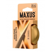 Точечные презервативы MAXUS 2000 Amazing Dots с железным кейсом - 3 шт. - Maxus - купить с доставкой в Смоленске