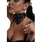 Фигурный чокер с узорами и золотистой фурнитурой - Crazy Handmade - купить с доставкой в Смоленске