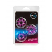 Набор из 3 лиловых эрекционных колец различной формы - Erowoman-Eroman - в Смоленске купить с доставкой