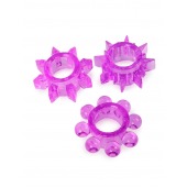 Набор из 3 лиловых эрекционных колец различной формы - Erowoman-Eroman - в Смоленске купить с доставкой