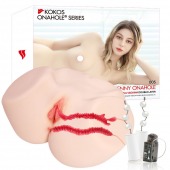 Мастурбатор-полуторс с двойным слоем материала и вибрацией Jenny Onahole Real Vagina - KOKOS - в Смоленске купить с доставкой