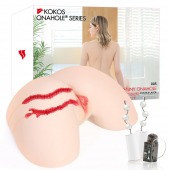 Мастурбатор-полуторс с двойным слоем материала и вибрацией Jenny Onahole Real Hips - KOKOS - в Смоленске купить с доставкой