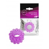 Лиловое эрекционное кольцо с 2 рядами стимулирующих шариков - Erowoman-Eroman - в Смоленске купить с доставкой