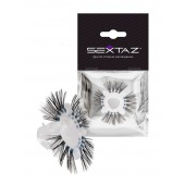 Эластичное эрекционное кольцо с черными «ресничками» - Sextaz - в Смоленске купить с доставкой