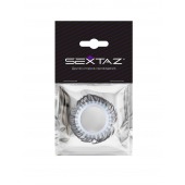 Эластичное эрекционное колечко с черными «ресничками» - Sextaz - в Смоленске купить с доставкой