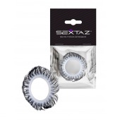 Эластичное эрекционное колечко с черными «ресничками» - Sextaz - в Смоленске купить с доставкой