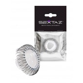 Эластичное эрекционное кольцо с длинными черными «ресничками» - Sextaz - в Смоленске купить с доставкой