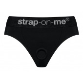 Черные трусики для насадок Heroine Lingerie Harness - size XL - Strap-on-me - купить с доставкой в Смоленске