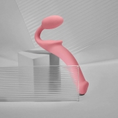 Розовый безремневой страпон Strap-on-me Semi-Realistic Bendable Strap-On size XL - Strap-on-me - купить с доставкой в Смоленске