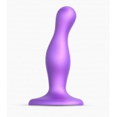 Фиолетовая насадка Strap-On-Me Dildo Plug Curvy size S - Strap-on-me - купить с доставкой в Смоленске