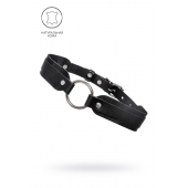 Черный кожаный чокер-ошейник со скруглёнными углами - Pecado - купить с доставкой в Смоленске