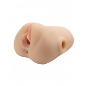 Телесный мастурбатор с вибрацией Double Pounder Vibrating Squeeze Stroker - Pipedream - в Смоленске купить с доставкой