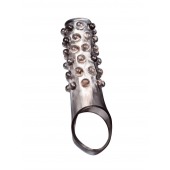 Дымчатая насадка на пенис с выпуклостями - 11 см. - Sex Expert - в Смоленске купить с доставкой