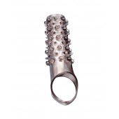 Дымчатая насадка на пенис с шипами и выпуклостями - 12 см. - Sex Expert - в Смоленске купить с доставкой