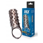 Дымчатая насадка на пенис с шипами и выпуклостями - 12,5 см. - Sex Expert - в Смоленске купить с доставкой