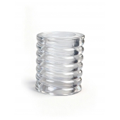 Прозрачная сквозная насадка на пенис с ребрышками - Sex Expert - в Смоленске купить с доставкой