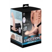 Телесный полый страпон с вибрацией Erection Agents - 24,1 см. - NMC - купить с доставкой в Смоленске