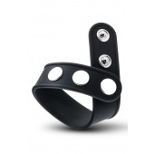 Черное эрекционное кольцо на кнопках - Blush Novelties - в Смоленске купить с доставкой