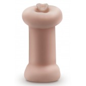 Телесный люминесцентный двусторонний мастурбатор Tasha - Blush Novelties - в Смоленске купить с доставкой