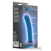 Синяя насадка с гладкой поверхностью Surrender 5.75 Inch Intermediate Pegging Dildo - 14,6 см. - Blush Novelties - купить с доставкой в Смоленске