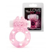 Розовое эрекционное виброкольцо в форме зайчика - 1137 - в Смоленске купить с доставкой