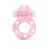 Розовое эрекционное виброкольцо в форме зайчика - 1137 - в Смоленске купить с доставкой