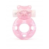Розовое эрекционное виброкольцо в форме мишки - 1137 - в Смоленске купить с доставкой