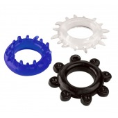 Набор из 3 эрекционных колец разного цвета и рельефа - Boys of Toys - в Смоленске купить с доставкой