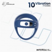 Синее интерактивное эрекционное виброкольцо Rank - Intoyou - в Смоленске купить с доставкой
