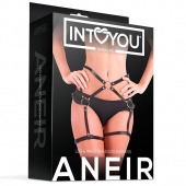 Черные стрепы на бёдра Aneir - Intoyou - купить с доставкой в Смоленске