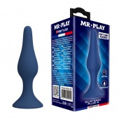 Синяя анальная пробка Slim Anal Plug S - 10,3 см. - Baile